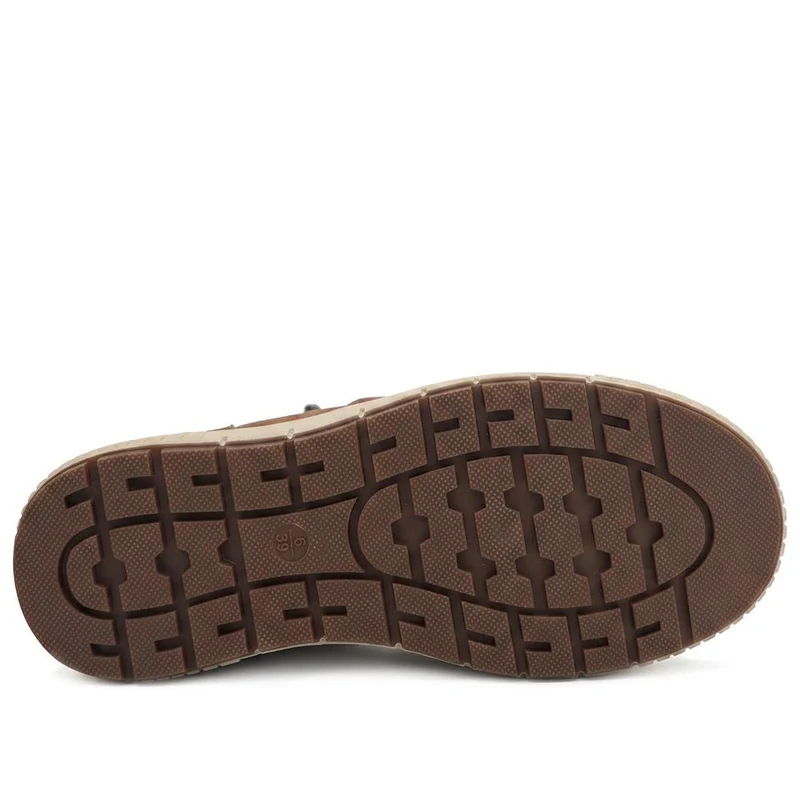 Wide Fit Zip & Lace Fasten Hi-Tops - SIN44002 / 329 614 - Tan