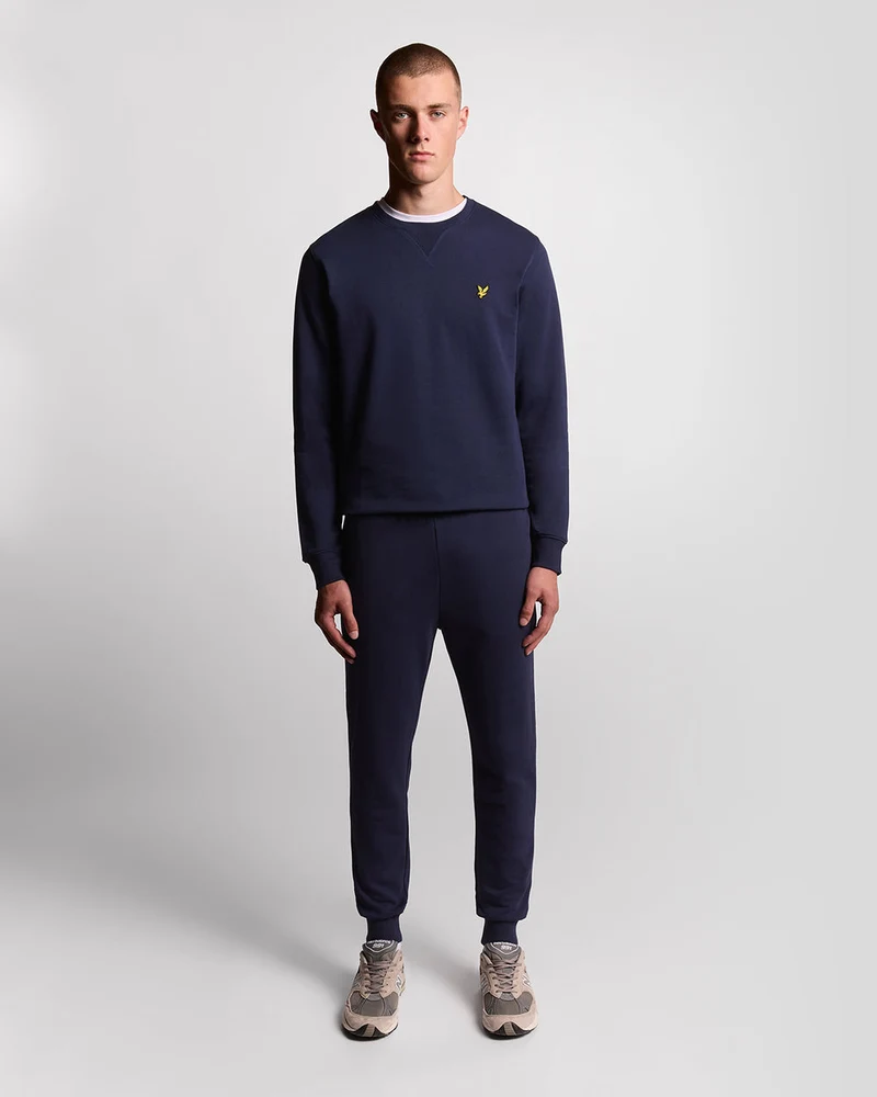 Lyle & Scott Herren-Jogginghose aus Baumwolle, schmal geschnitten | Marineblau