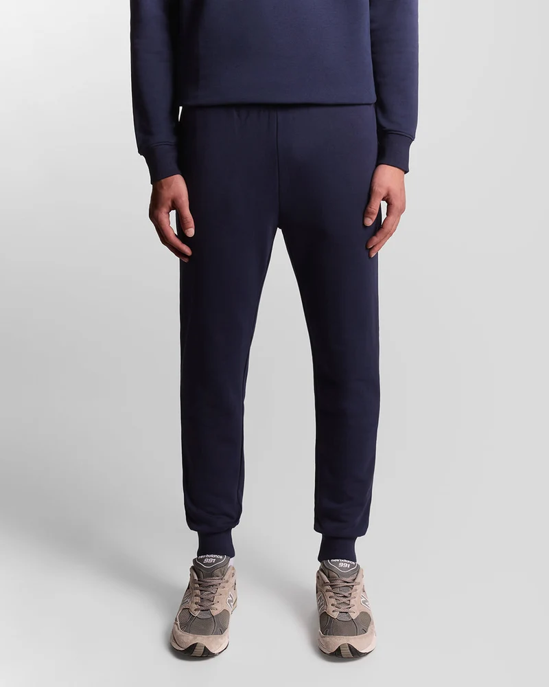 Lyle & Scott Herren-Jogginghose aus Baumwolle, schmal geschnitten | Marineblau