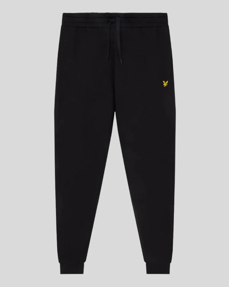 Lyle & Scott Herren-Jogginghose aus Baumwolle, schmal geschnitten | Tiefschwarz