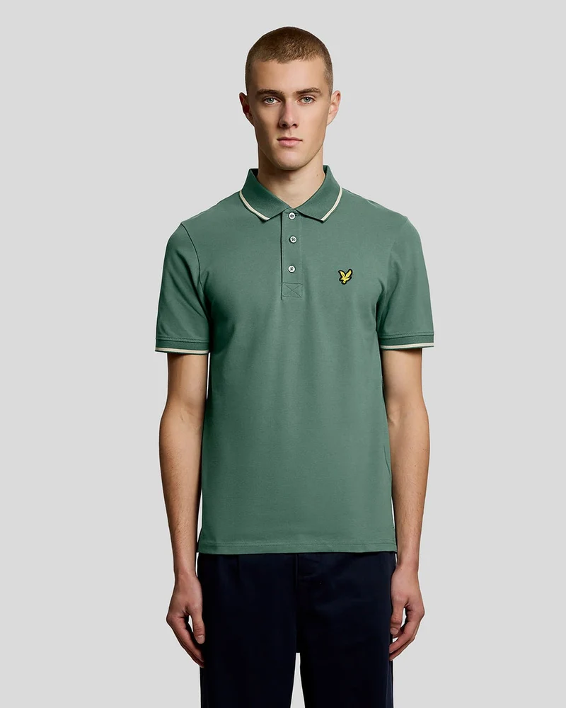 Lyle & Scott Herren-Poloshirt mit Farbverlauf | Everglades Weizen
