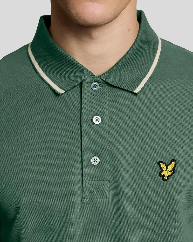 Lyle & Scott Herren-Poloshirt mit Farbverlauf | Everglades Weizen