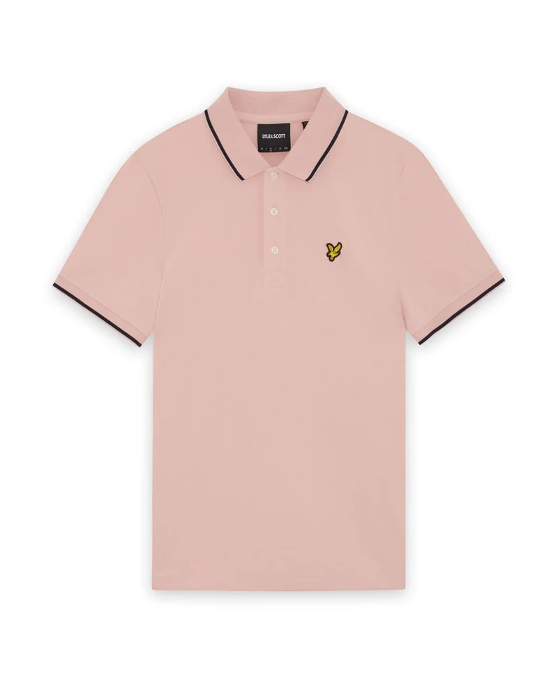 Lyle & Scott Herren-Poloshirt mit Farbverlauf | Rosa-Grapefruit-Dunkelblau