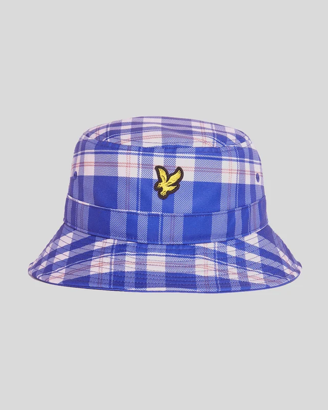 Lyle & Scott Tartan-Bucket-Hat | Jetzt blau