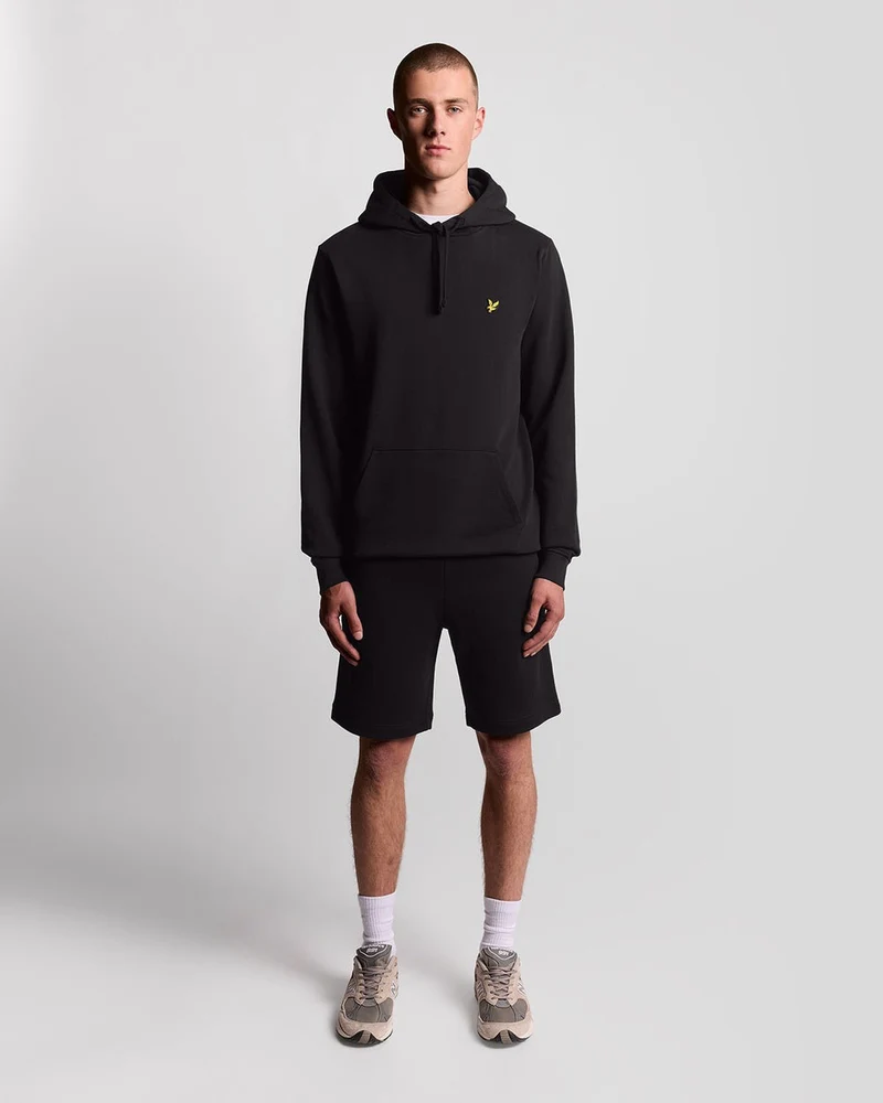 Lyle & Scott Herren-Baumwoll-Sweatshorts | Tiefschwarz