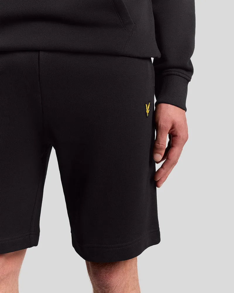 Lyle & Scott Herren-Baumwoll-Sweatshorts | Tiefschwarz