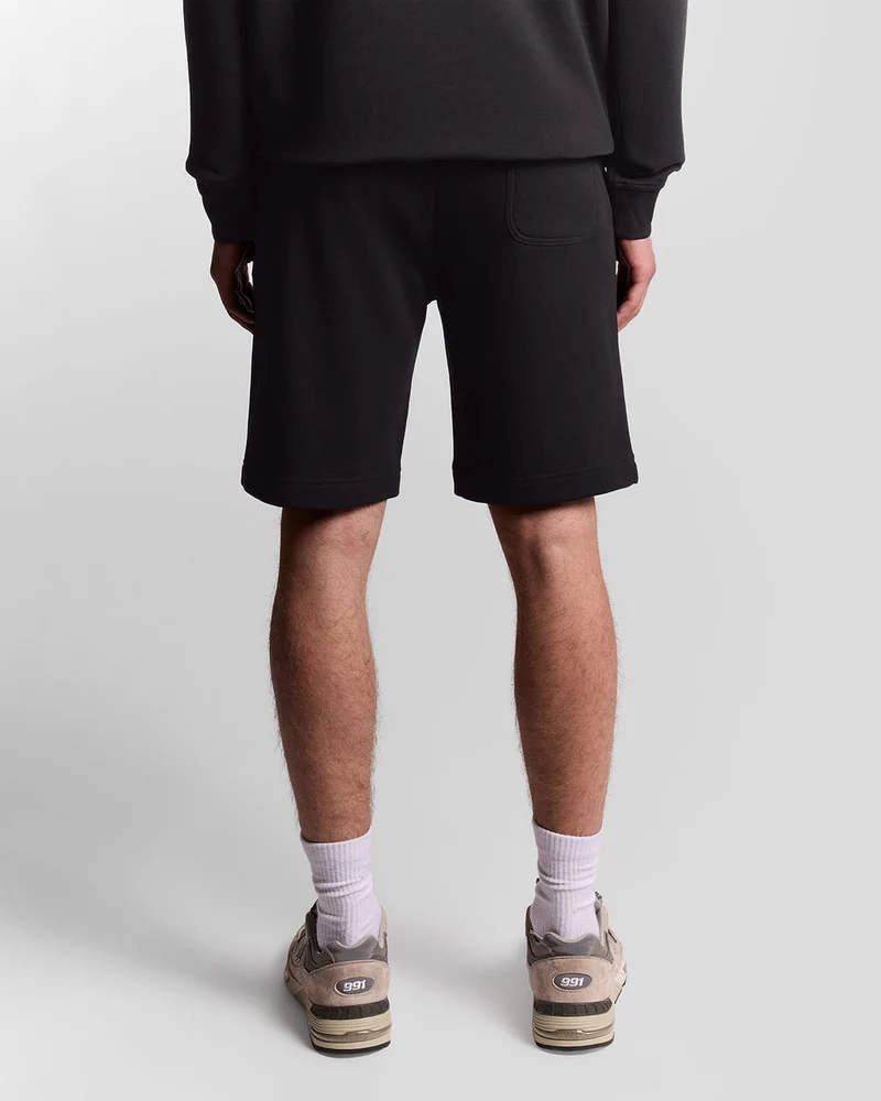 Lyle & Scott Herren-Baumwoll-Sweatshorts | Tiefschwarz