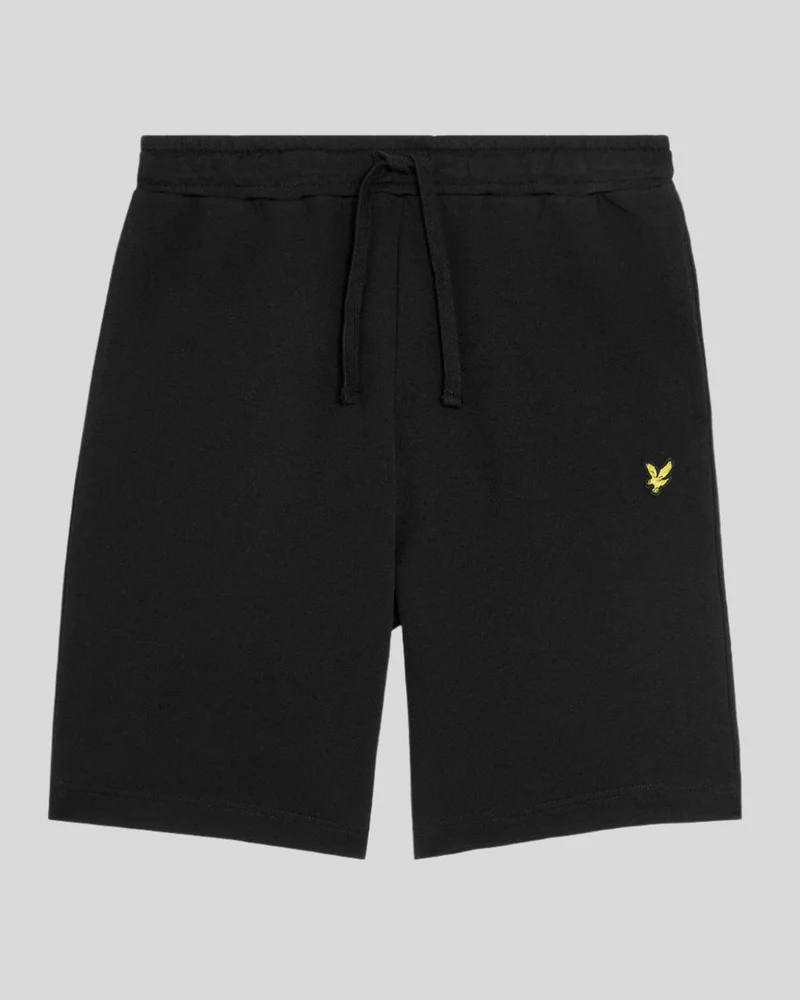 Lyle & Scott Herren-Baumwoll-Sweatshorts | Tiefschwarz