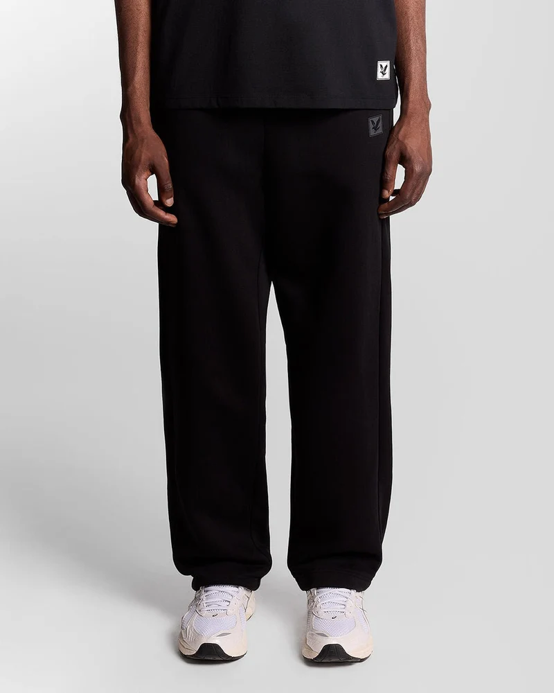 Lyle & Scott Herren Lounge Jogginghose mit geradem Bein | Tiefschwarz