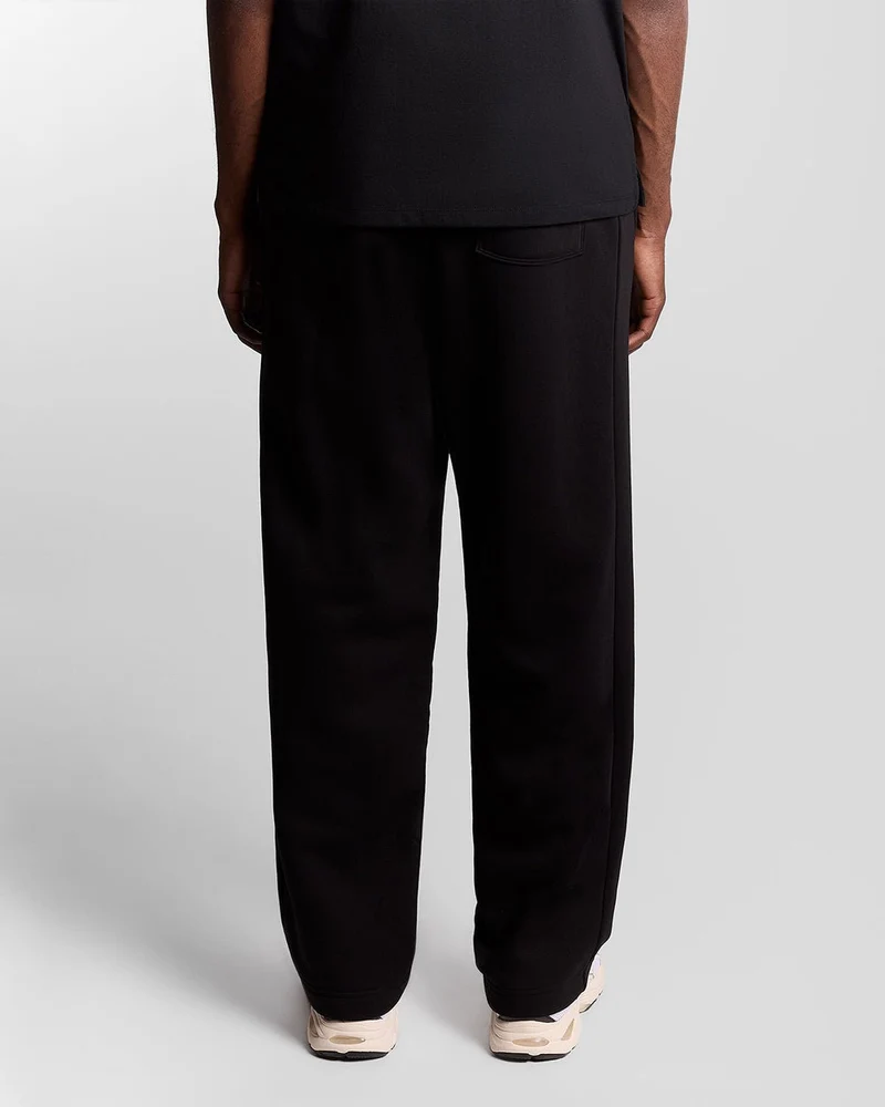 Lyle & Scott Herren Lounge Jogginghose mit geradem Bein | Tiefschwarz