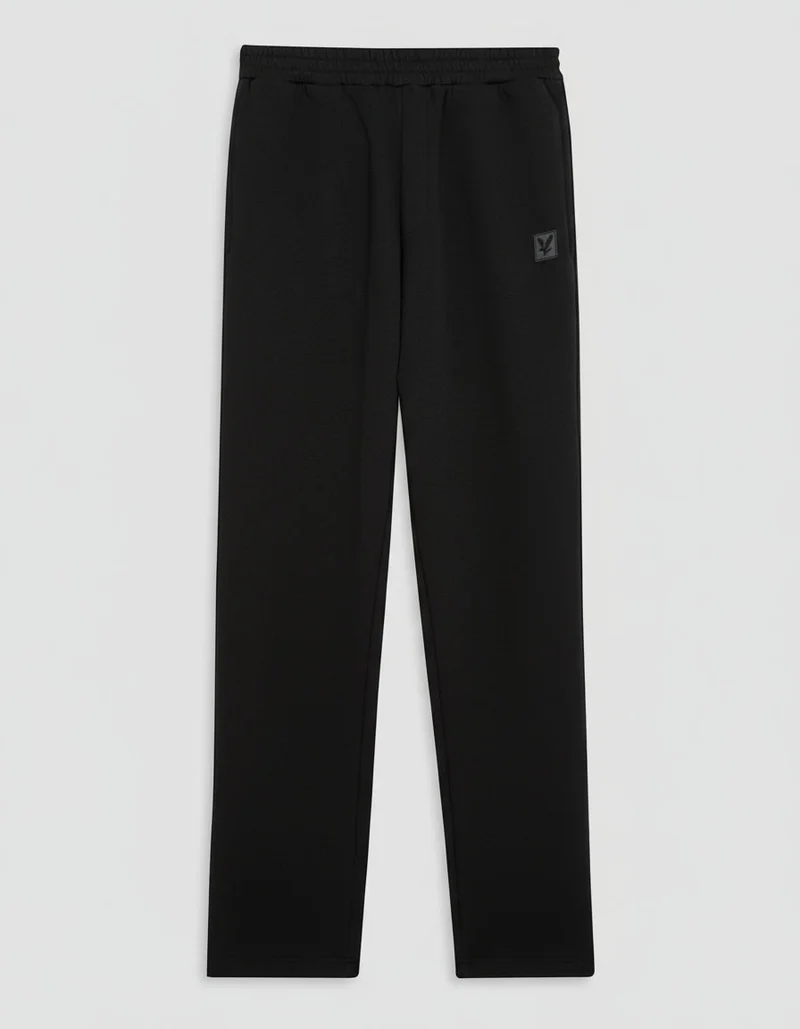 Lyle & Scott Herren Lounge Jogginghose mit geradem Bein | Tiefschwarz