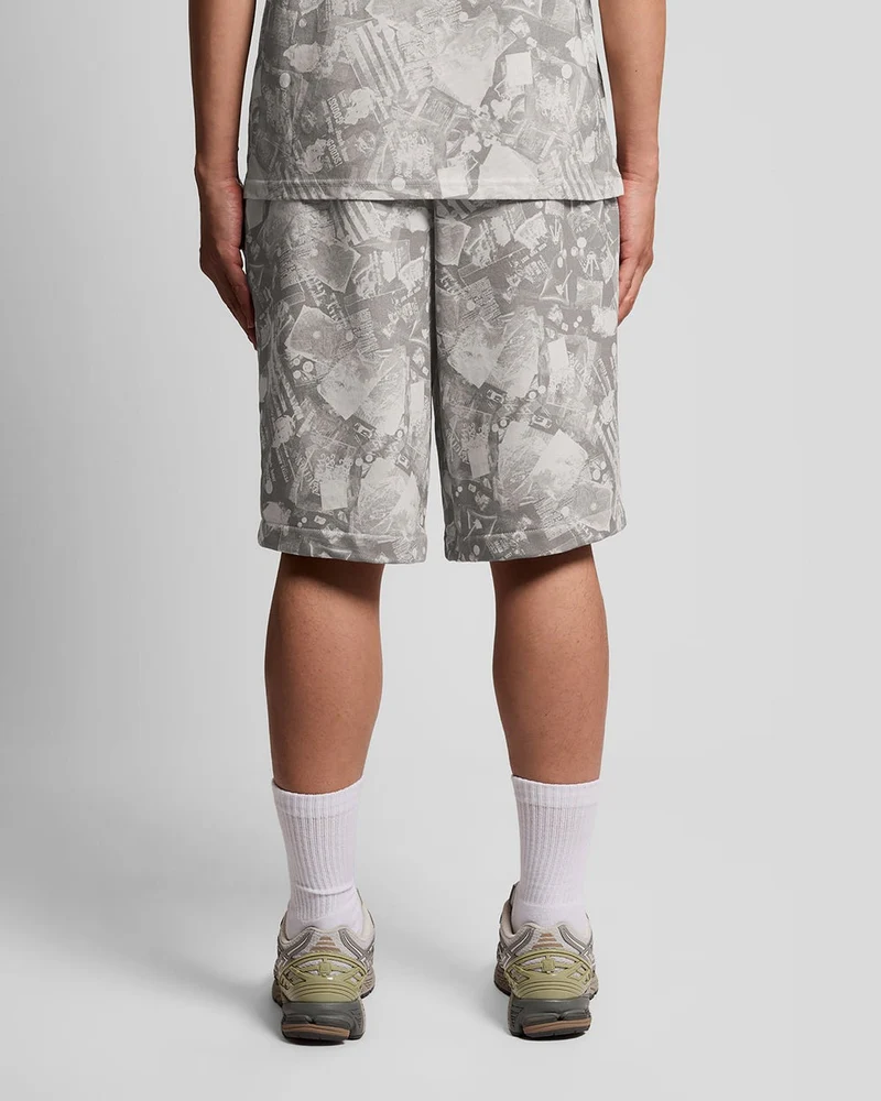 Lyle & Scott Herren-Sweatshorts mit Industriegrafik | Kaltgrau