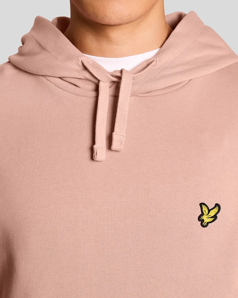 Lyle & Scott Herren-Hoodie aus Baumwolle mit Loopback-Muster | Rosa Grapefruit