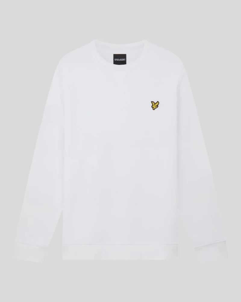Lyle & Scott Herren-Sweatshirt mit Rundhalsausschnitt | Weiß