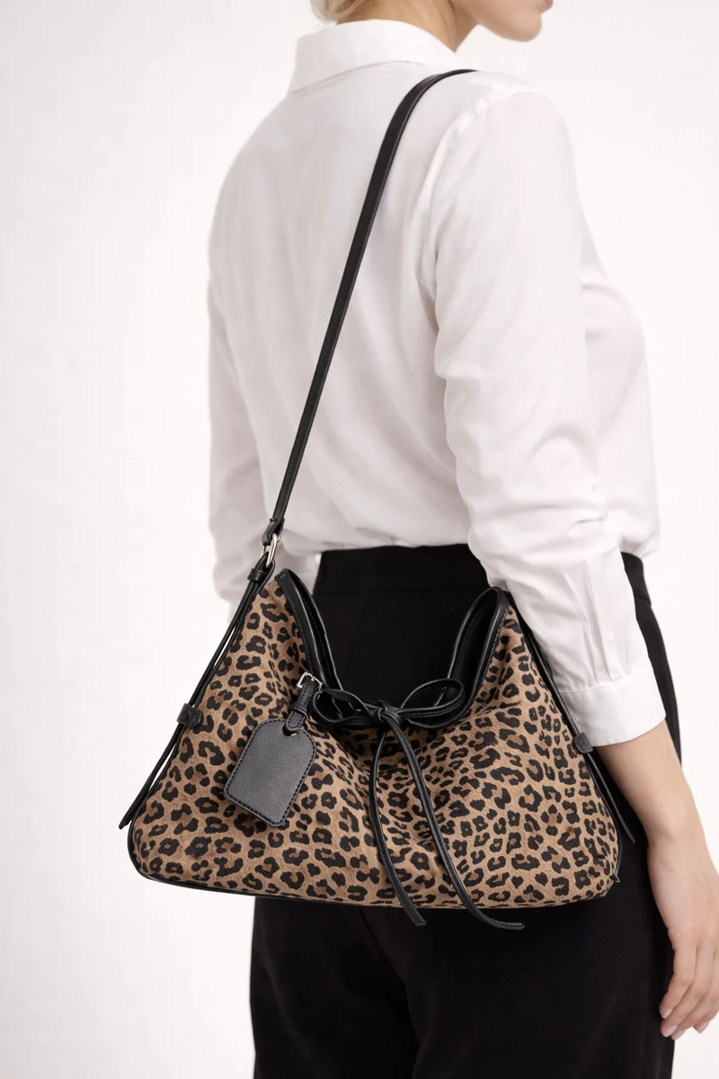Damen Umhängetasche Leopard Design elegant
