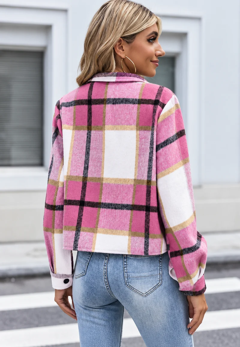 Karierte Jacke mit Taschen – Nadorine