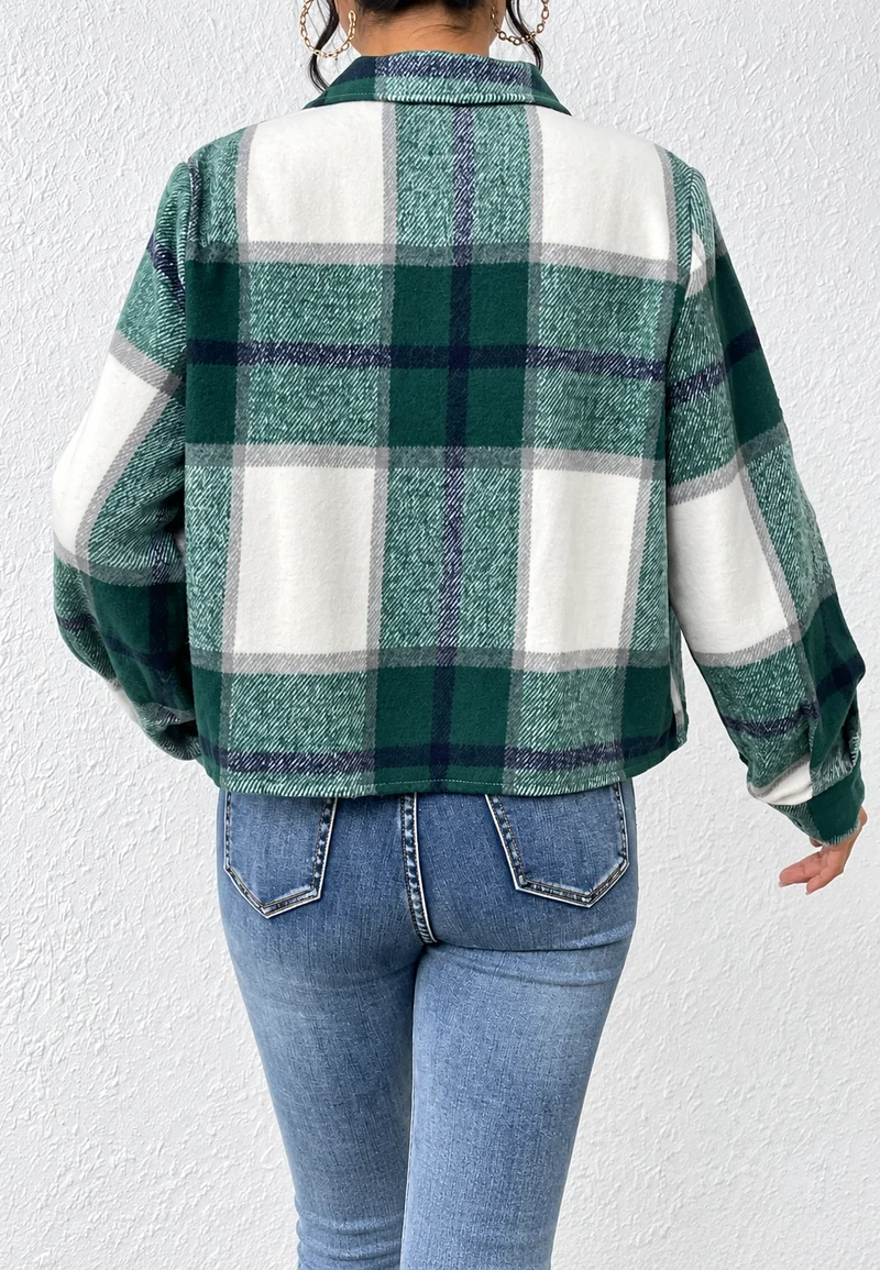 Karierte Jacke mit Taschen – Nadorine