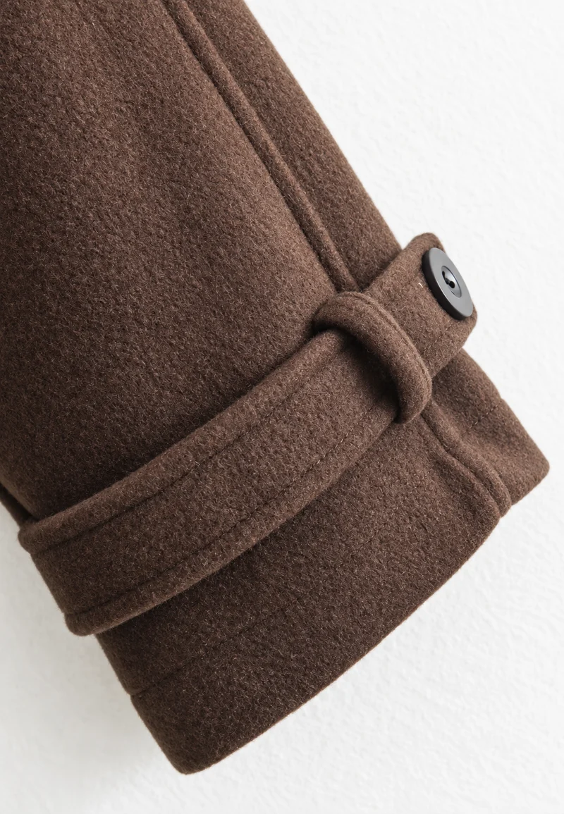 Kurzer Damen-Trenchcoat mit Gürtel und doppelter Knopfleiste – Élise
