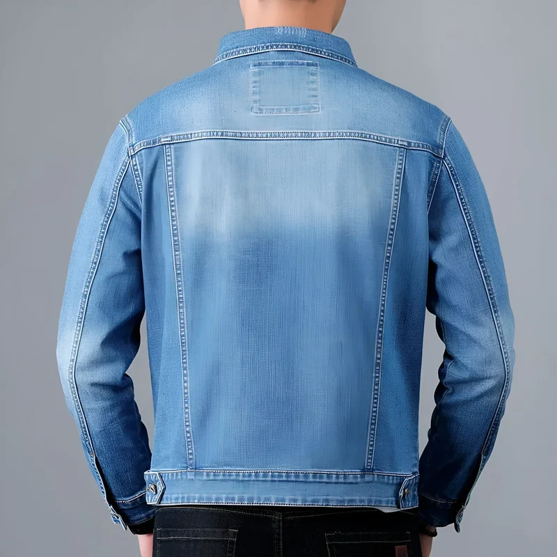 Herren-Jeansjacke im Washed-Look mit Pattentaschen – Armand
