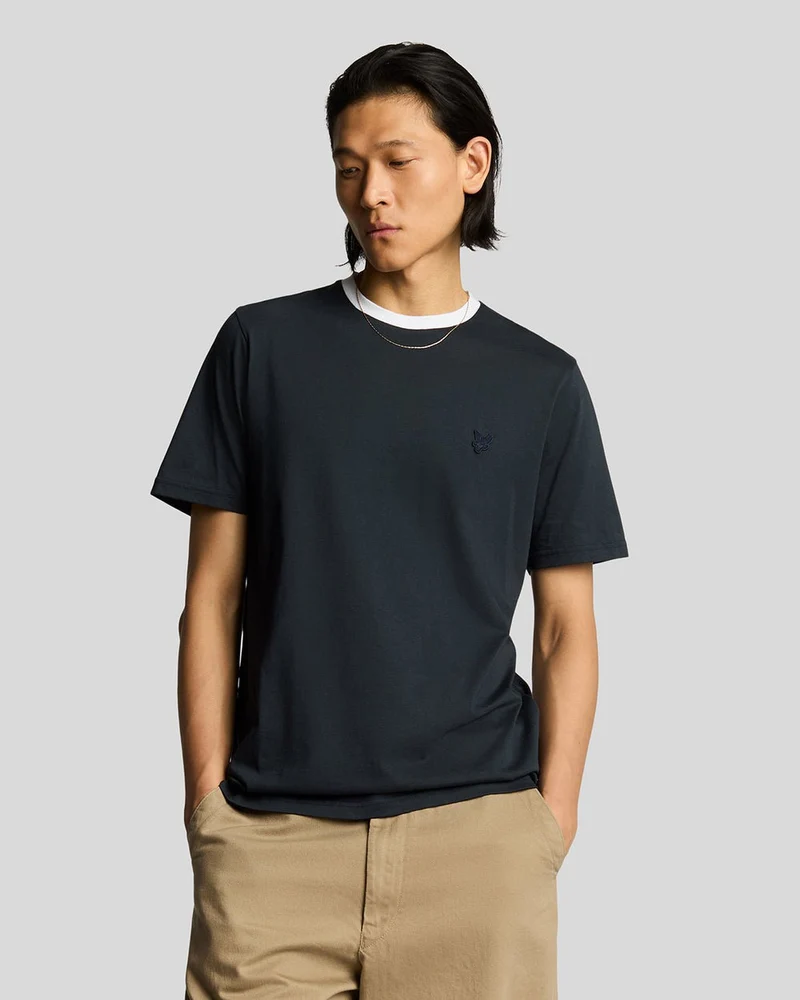 Lyle & Scott Raglan-T-Shirt für Herren aus Leinenmischung | Dunkelblau