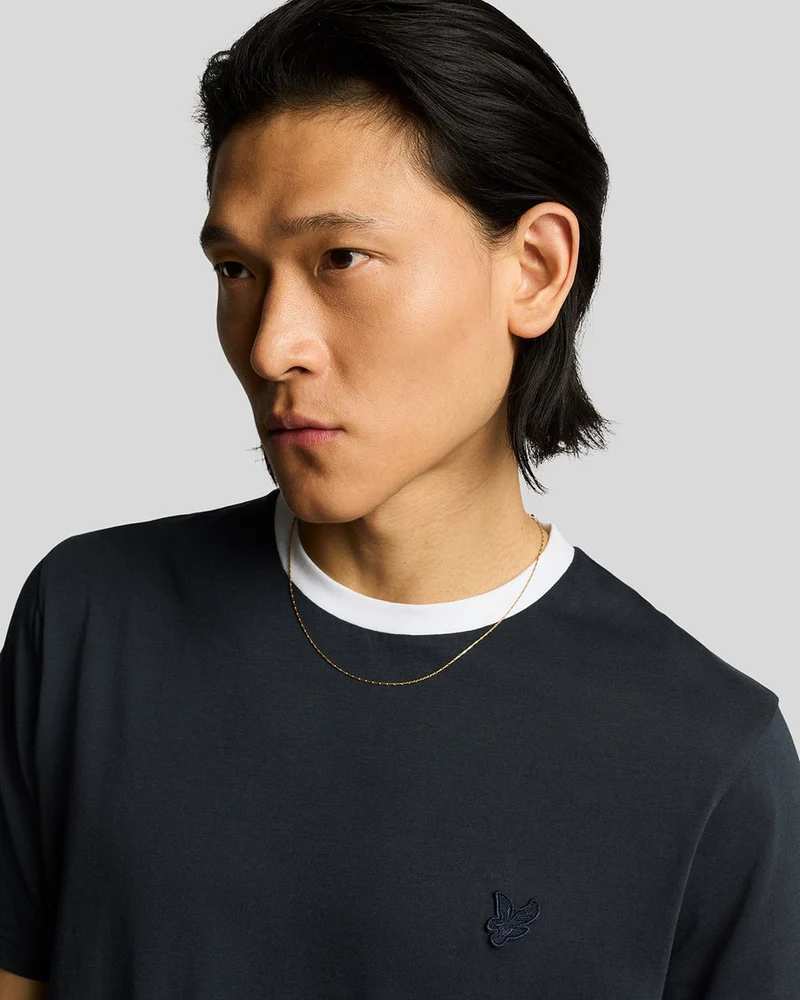 Lyle & Scott Raglan-T-Shirt für Herren aus Leinenmischung | Dunkelblau