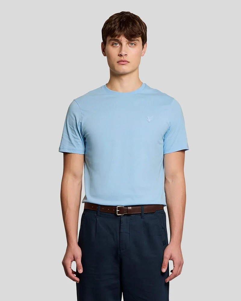 Lyle & Scott Herren-T-Shirt aus feinster Baumwolle | Hellblau