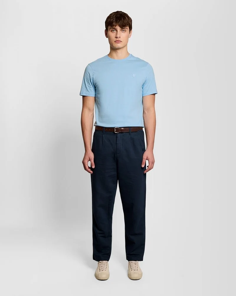 Lyle & Scott Herren-T-Shirt aus feinster Baumwolle | Hellblau