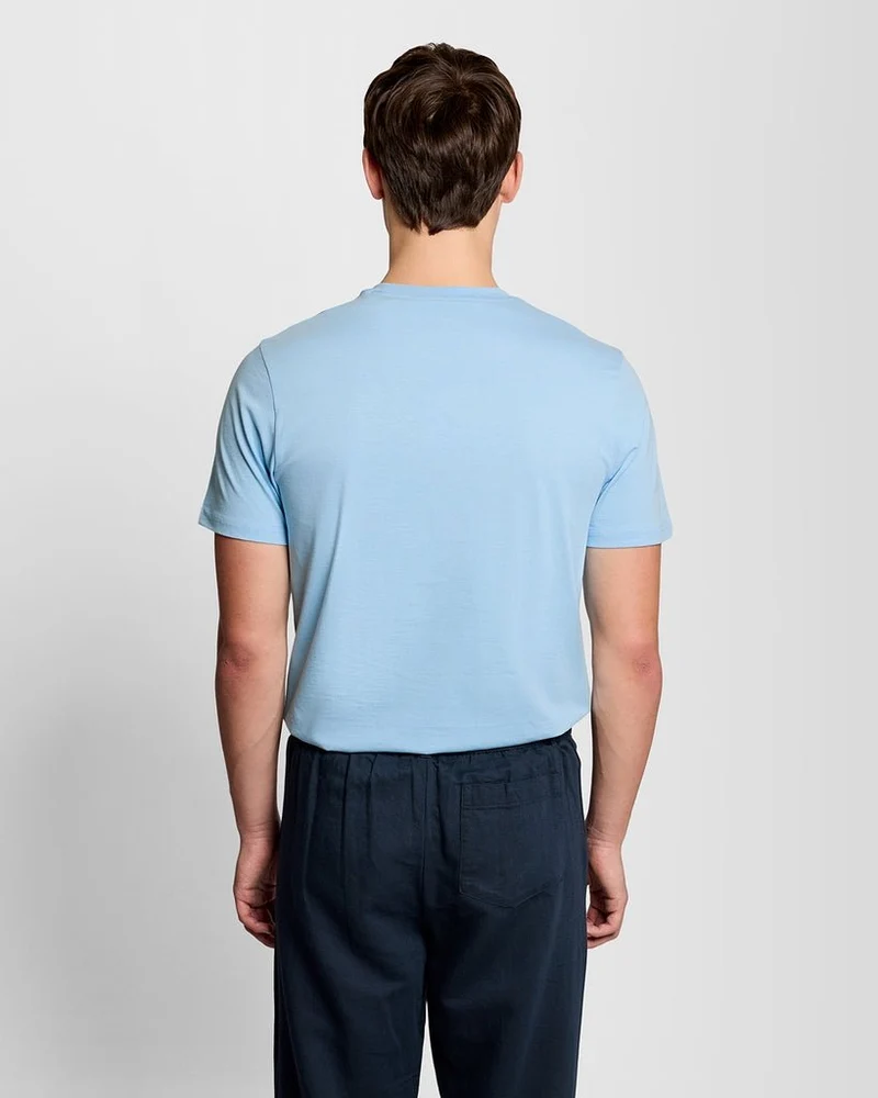 Lyle & Scott Herren-T-Shirt aus feinster Baumwolle | Hellblau