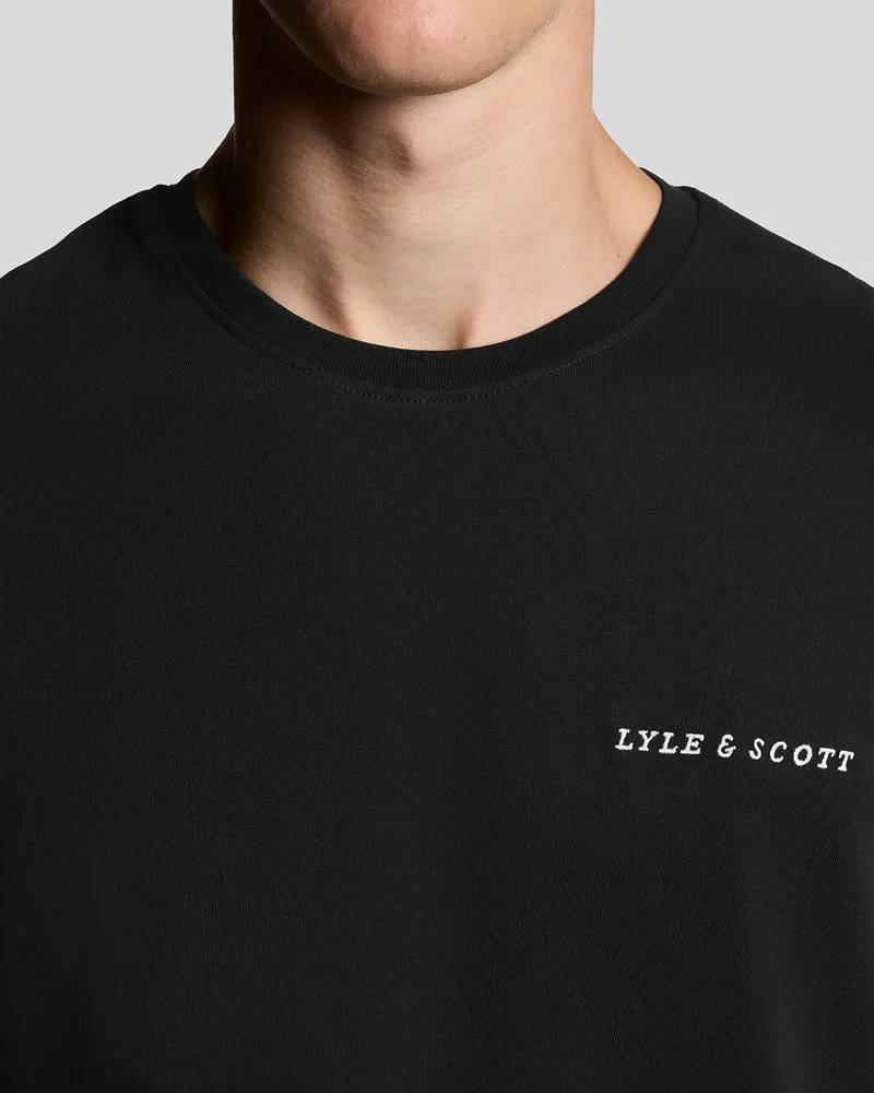 Lyle & Scott Raglan-T-Shirt für Herren aus Leinenmischung | Tiefschwarz