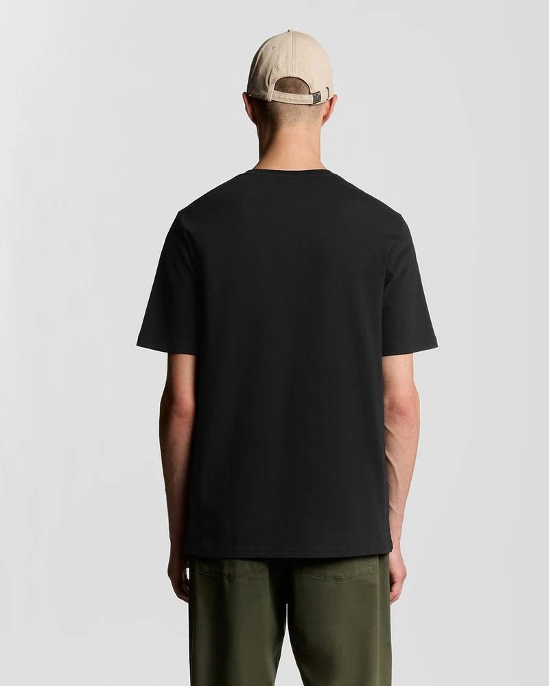 Lyle & Scott Raglan-T-Shirt für Herren aus Leinenmischung | Tiefschwarz