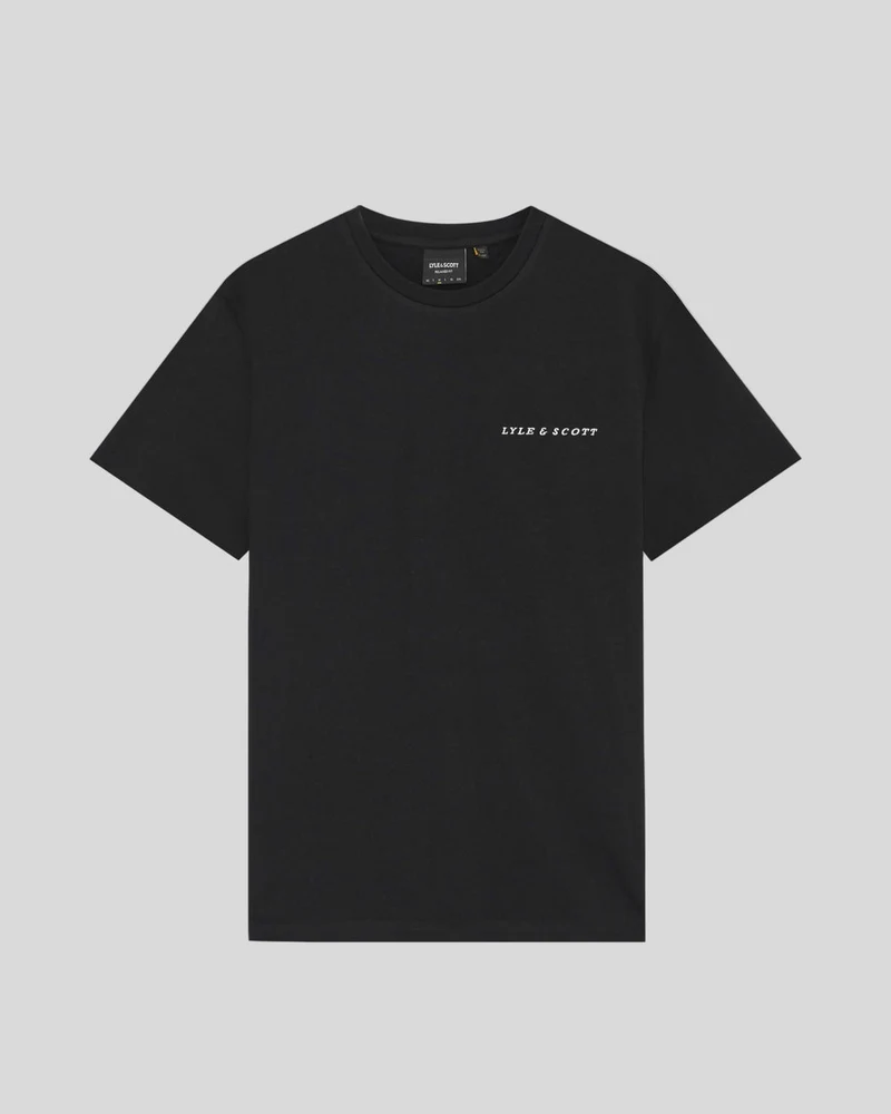 Lyle & Scott Raglan-T-Shirt für Herren aus Leinenmischung | Tiefschwarz