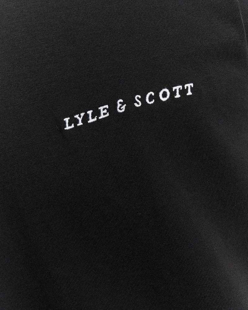 Lyle & Scott Raglan-T-Shirt für Herren aus Leinenmischung | Tiefschwarz
