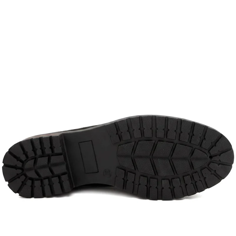 Wide Fit Heeled Moccasins - WOIL44016 / 329 597 - Black