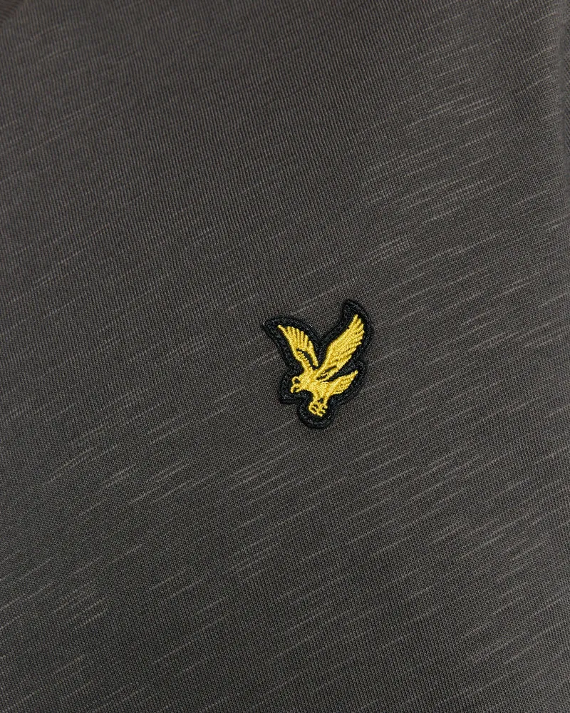 Lyle & Scott Herren-T-Shirt aus feiner Baumwolle (Slub-Baumwolle) | Anthrazit