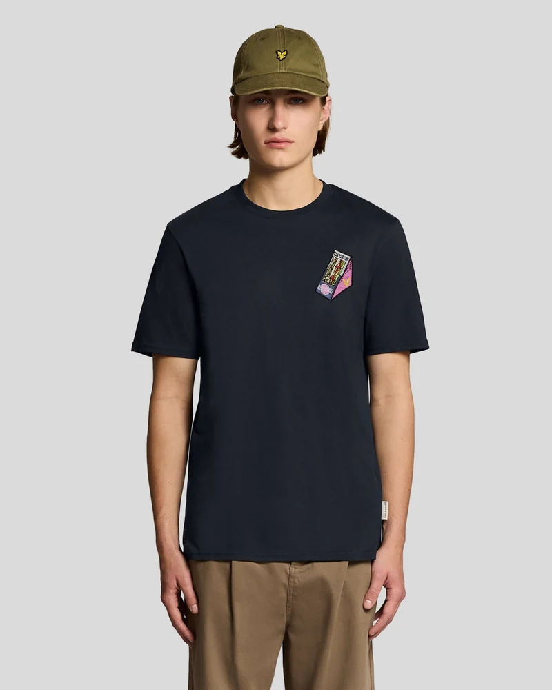 Lyle & Scott Herren-T-Shirt mit Supermarkt-Stickerei | Dunkelblau