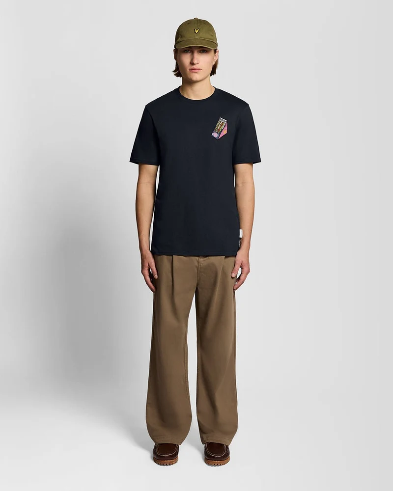 Lyle & Scott Herren-T-Shirt mit Supermarkt-Stickerei | Dunkelblau