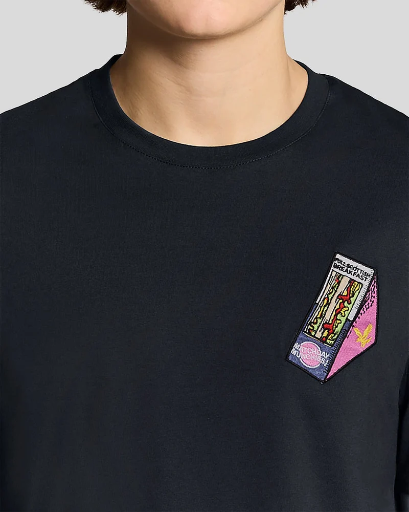 Lyle & Scott Herren-T-Shirt mit Supermarkt-Stickerei | Dunkelblau
