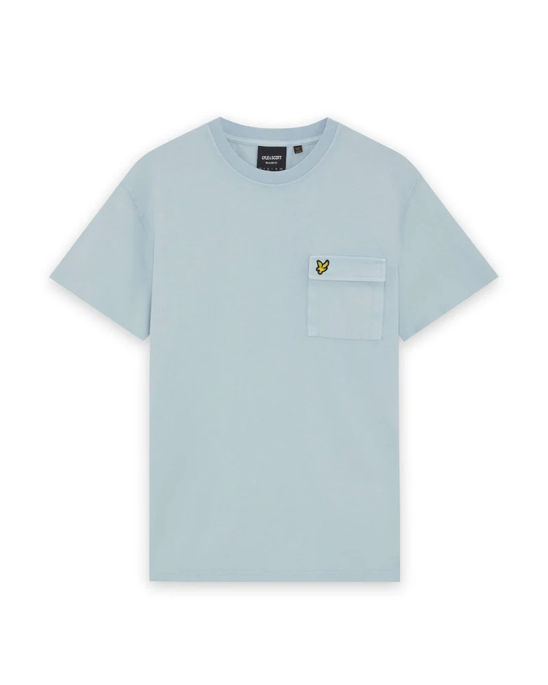 Lyle & Scott Herren-T-Shirt mit Cargotasche | Opalblau