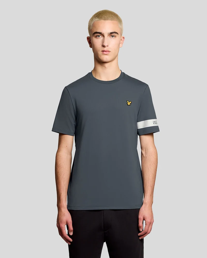 Lyle & Scott Herren-Sport-T-Shirt mit Ärmeldetails | Turbulence