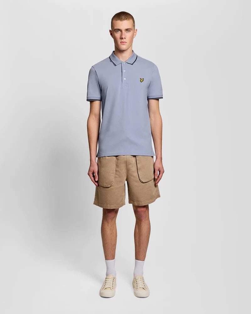 Lyle & Scott Herren-Poloshirt mit Farbverlauf | Bubble Blue Jet Black