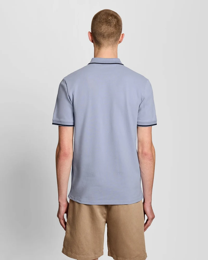 Lyle & Scott Herren-Poloshirt mit Farbverlauf | Bubble Blue Jet Black