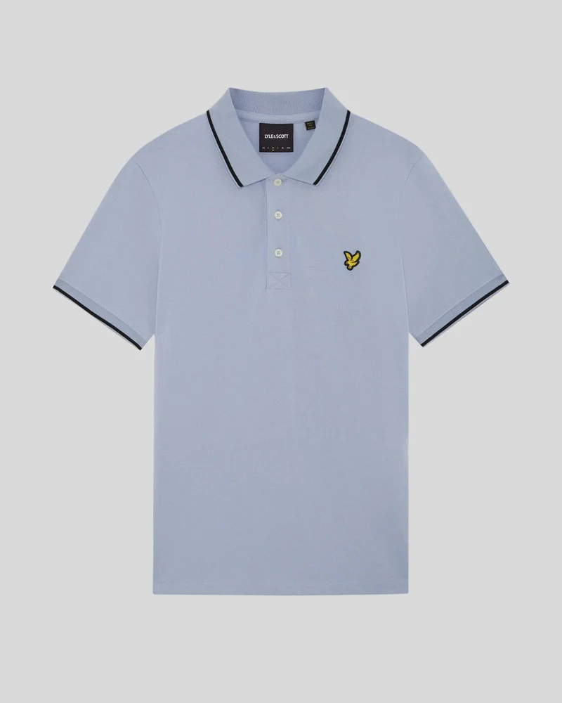 Lyle & Scott Herren-Poloshirt mit Farbverlauf | Bubble Blue Jet Black