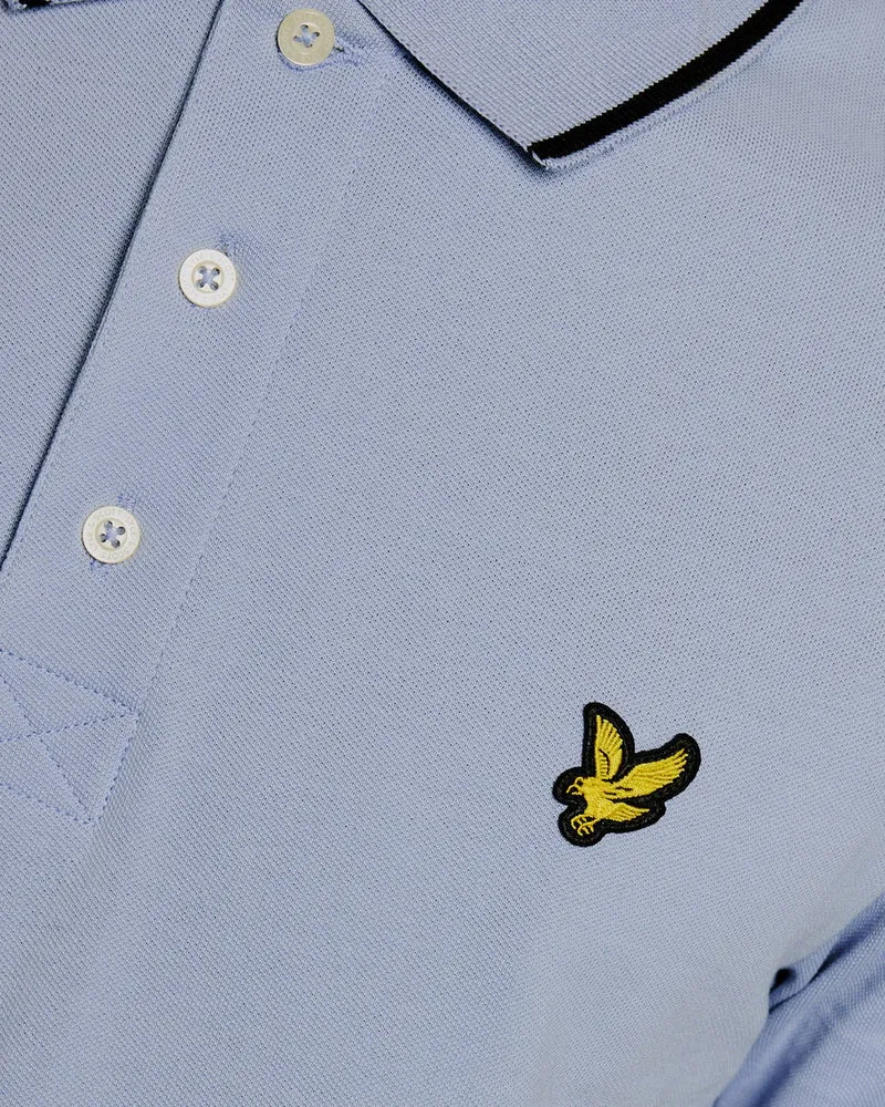 Lyle & Scott Herren-Poloshirt mit Farbverlauf | Bubble Blue Jet Black
