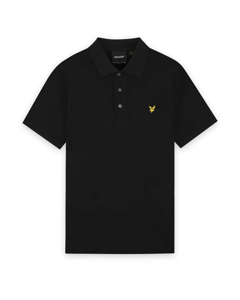 Lyle & Scott Herren-Poloshirt aus Baumwolljersey | Tiefschwarz