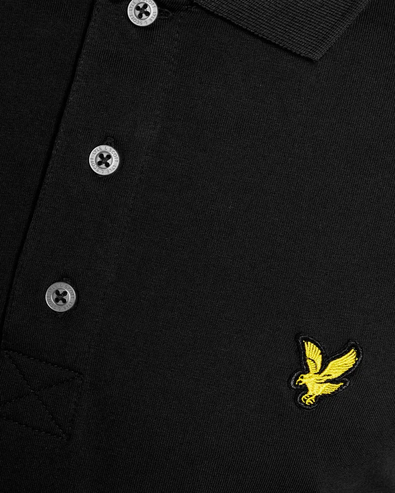 Lyle & Scott Herren-Poloshirt aus Baumwolljersey | Tiefschwarz