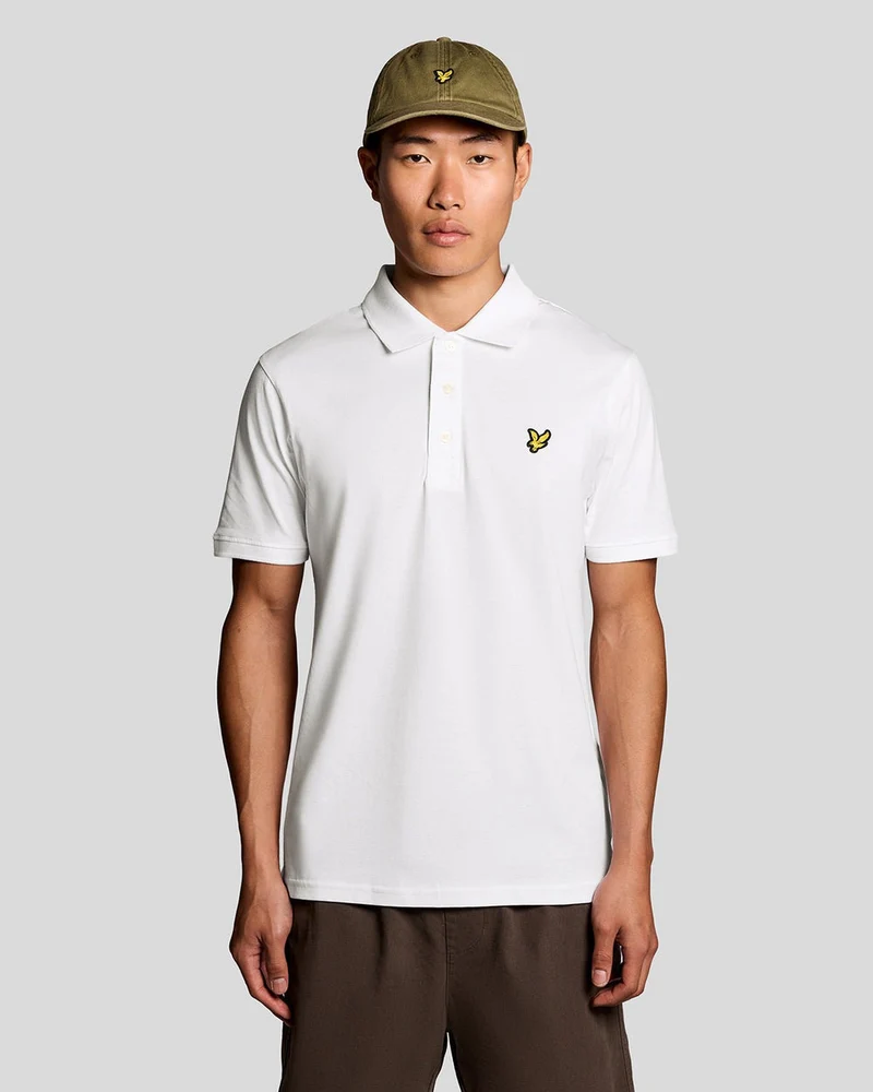 Lyle & Scott Herren-Poloshirt aus Baumwolljersey | Weiß