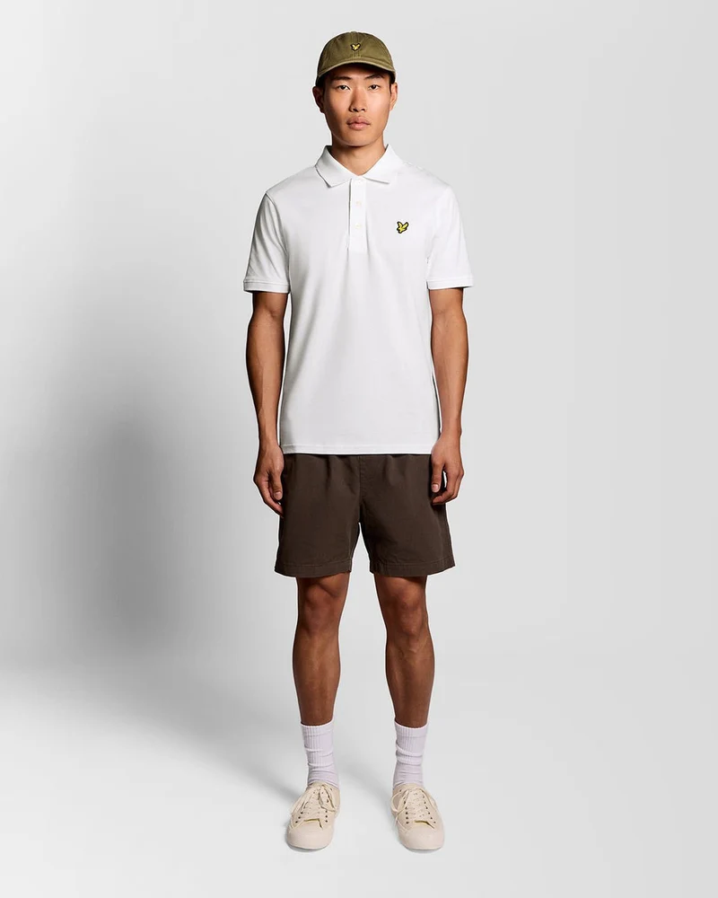 Lyle & Scott Herren-Poloshirt aus Baumwolljersey | Weiß