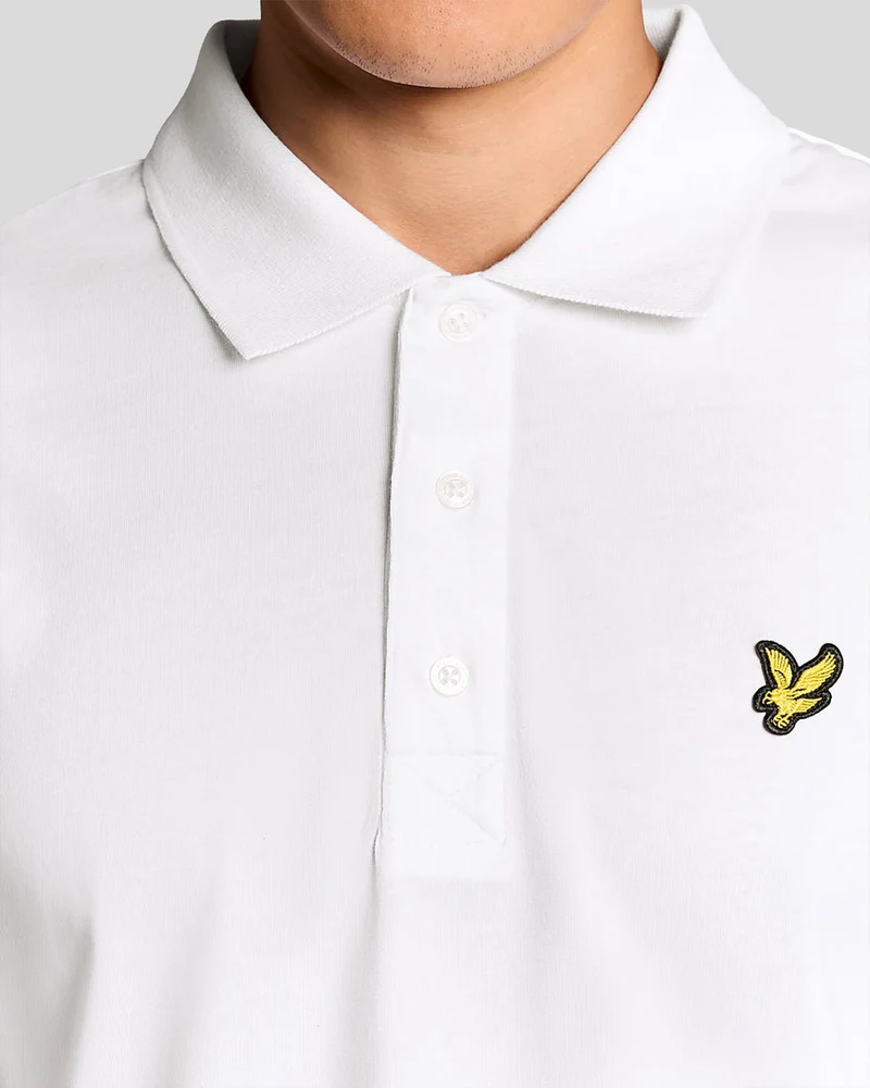 Lyle & Scott Herren-Poloshirt aus Baumwolljersey | Weiß