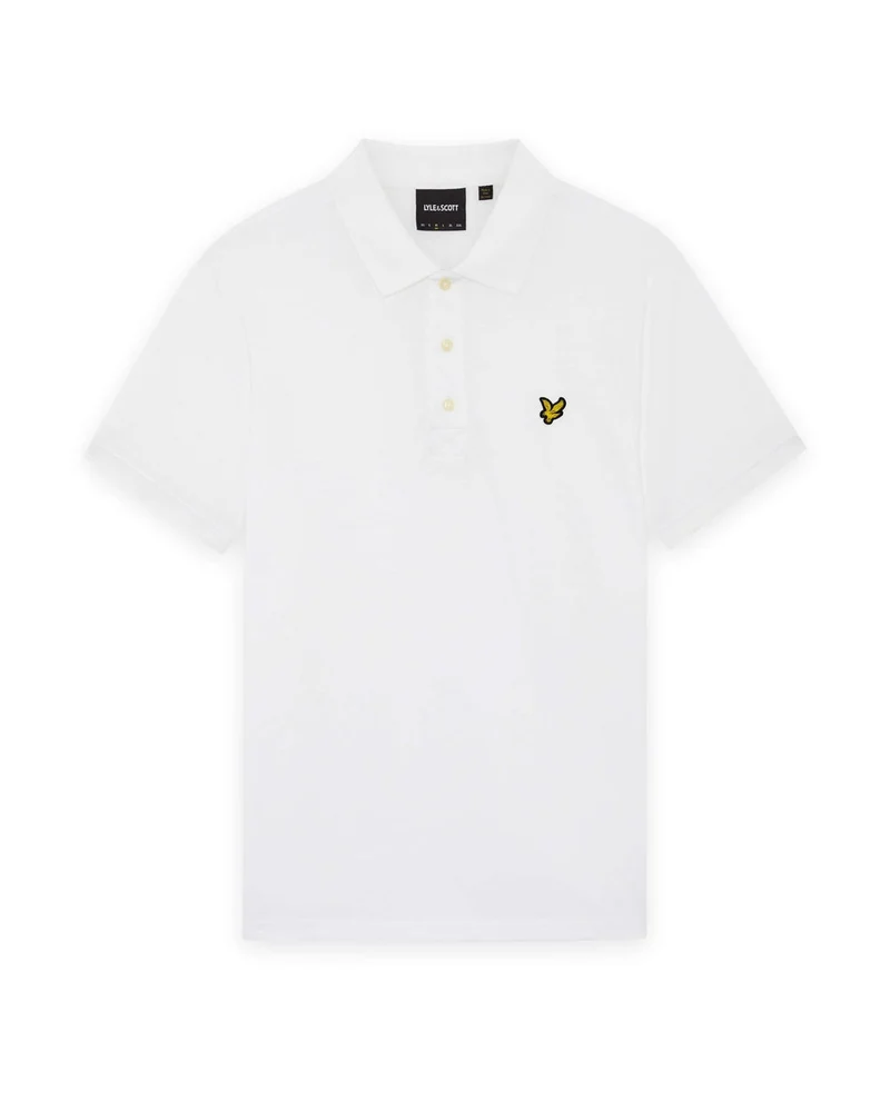 Lyle & Scott Herren-Poloshirt aus Baumwolljersey | Weiß