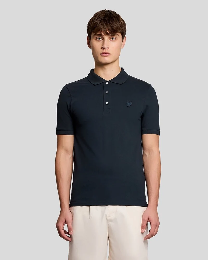 Lyle & Scott Herren-Poloshirt aus feinster Baumwolle | Dunkelblau